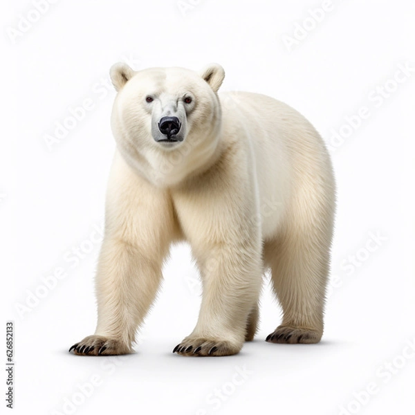 Fototapeta Beautiful wild beast bear looking forward is shown in full length, Ai generated
