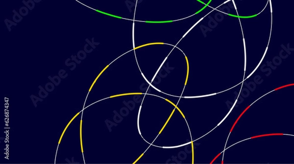 Obraz seamless pattern lines on blue background