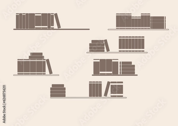 Obraz Bullet Journal Templates Empty for Book Log or Challenge Home Library Notes