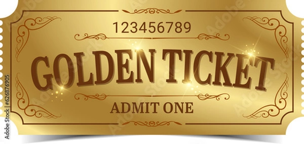 Obraz Golden ticket	
