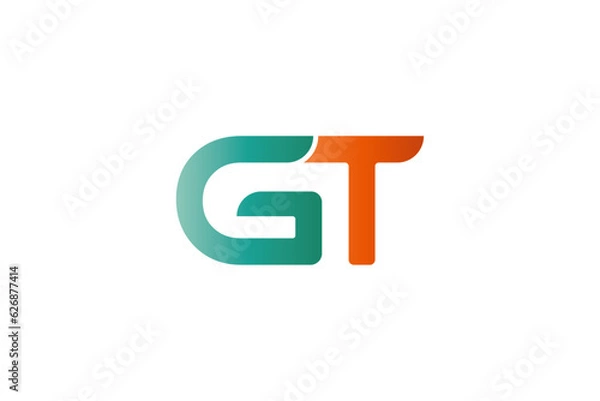 Fototapeta Letter GT logo icon template 