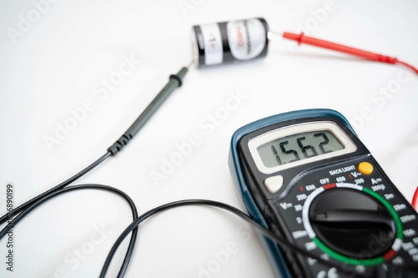 Fototapeta 電流電圧の点検　テスター