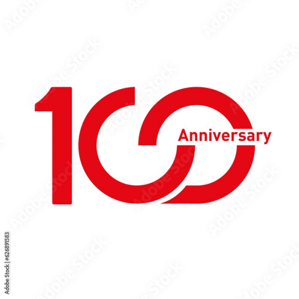 Fototapeta 100th anniversary typographic logo work