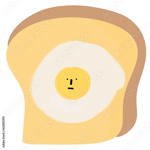 Obraz fired egg and bread