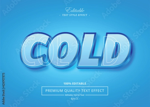 Obraz COLD VECTOR TEXT STYLE EFFECT