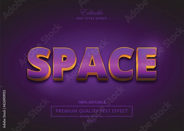 Obraz SPACE VECTOR TEXT STYLE EFFECT
