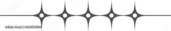 Fototapeta Aesthetic minimal shape in lines with sparkles. Abstract modern geometric boho element. Y2k