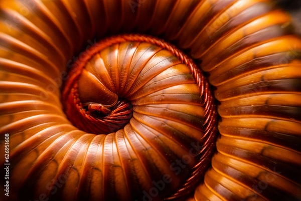 Obraz Millipede curl on ground.