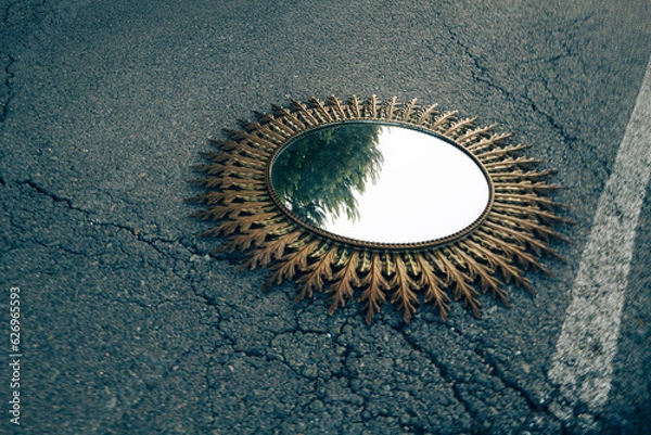 Fototapeta tree in mirror