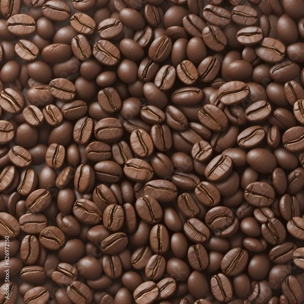 Fototapeta seamless coffee bean texture Generative AI