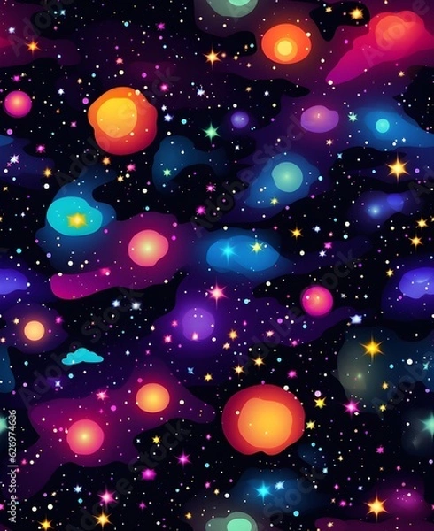 Obraz Kosmos,  gwiazdy, pattern. Generative AI