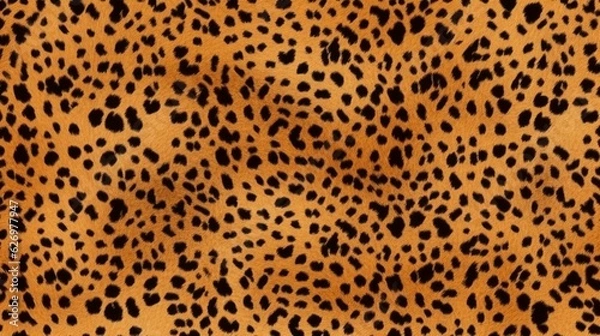 Fototapeta Vector jaguar seamless pattern or leopard fur texture.Generative AI