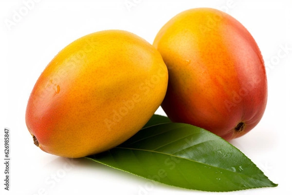 Obraz Mango isolated on white background.Generative Ai.
