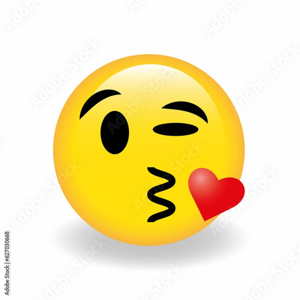 Obraz High quality emoticon vector on white background. Trending emoticon.