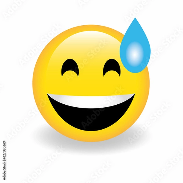 Obraz High quality emoticon vector on white background. Trending emoticon.