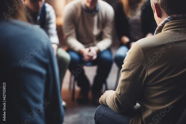 Obraz A person participating in a support group for managing anxiety or depression.
