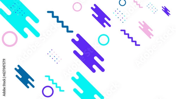 Obraz Geometric abstract elements memphis style. Set of funky bold constructivism graphics for posters, flyers. Vector yellow and black minimal shapes for modern cover design