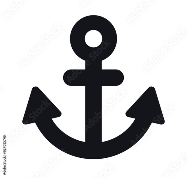 Obraz Ship anchor icon vector illustration