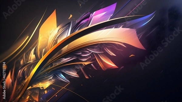 Obraz purple and orange backdrop, generative, ai