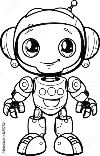 Obraz Transformation Robot coloring pages vector animals