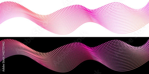 Obraz hot pink sound data wave so cute