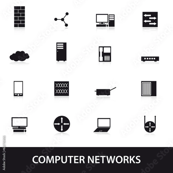 Fototapeta computer network icons eps10