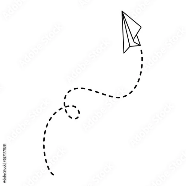 Obraz Paper Plane Dotted Line