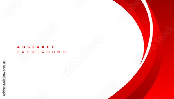 Obraz Abstract red wavy business background. Vector illustration