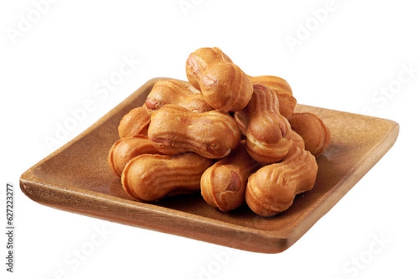 Obraz 나무그릇 위에 땅콩 빵 배경삭제된 사진