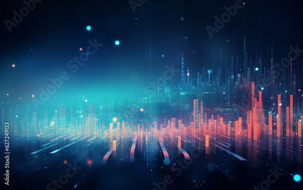 Fototapeta Background concept with abstract data design