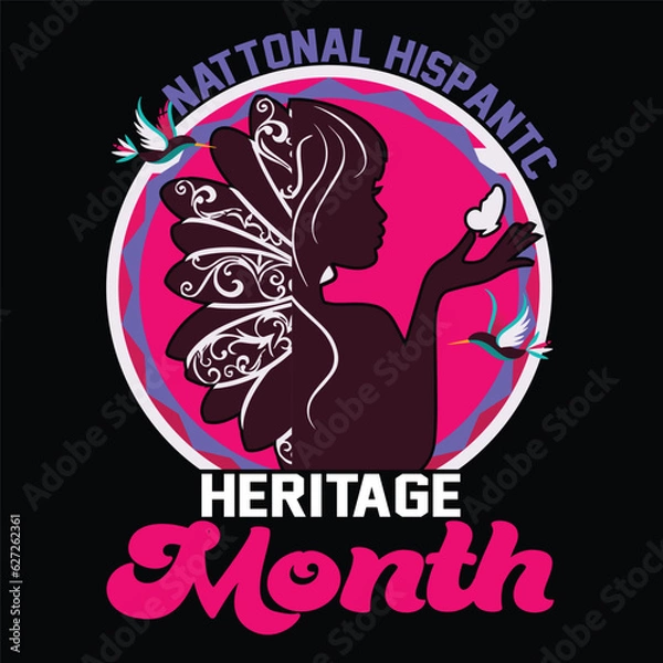 Fototapeta hispanic heritage month tshart vector