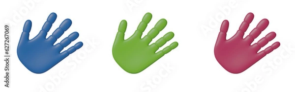 Obraz Hands icon 3d illustration
