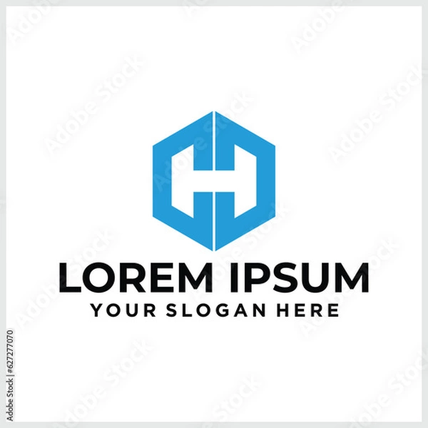 Fototapeta Letter H logo icon vector design.Modern creative line art letter H logo.