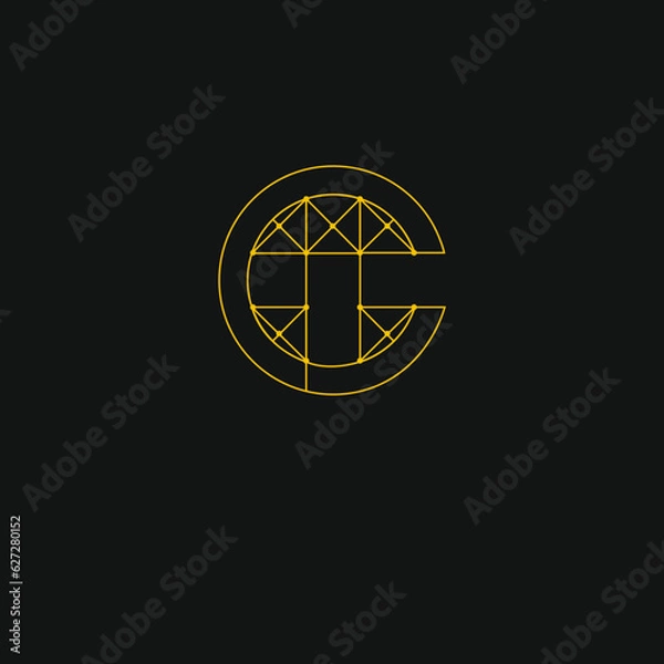 Obraz Line Art CIL Logo. C I L Letter Design Vector
