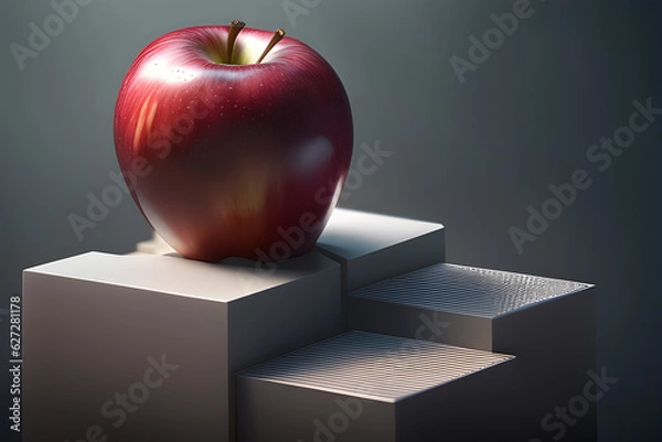 Obraz red apple in box Generative AI