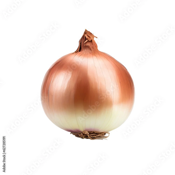 Fototapeta Fresh onion bulb isolated on transparent background Generative AI