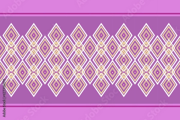 Fototapeta Ethnic pattern . Geometric chevron abstract illustration, wallpaper. Tribal ethnic vector texture. Aztec style. Folk embroidery. Indian, Scandinavian, African rug.design for carpet,sarong  
