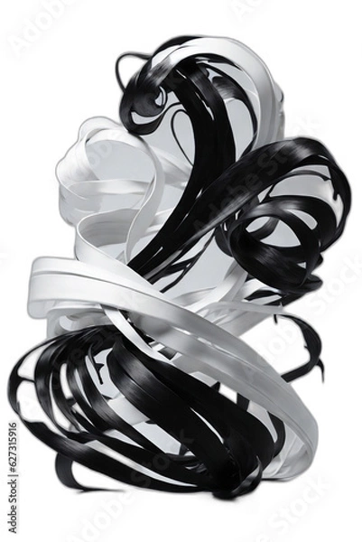 Fototapeta Transparant 3D, Picture: An Immersive Visual Delight with Stunning Depth and Realism, Cable black and white  