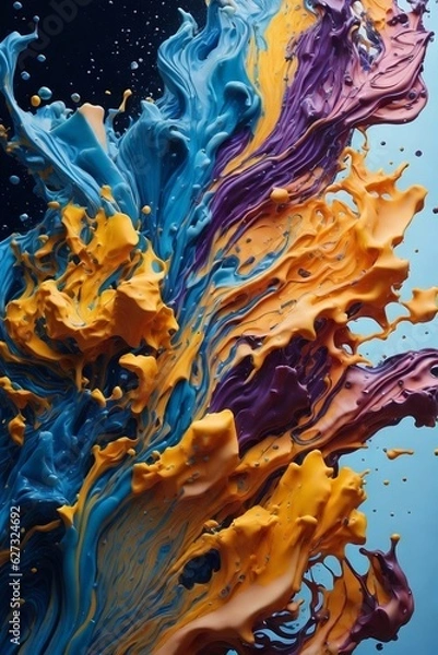 Fototapeta Acrylic colors in water - Creating an Abstract Background.