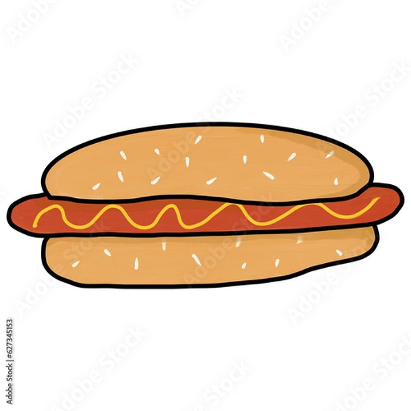 Obraz Hotdogs illustrations 