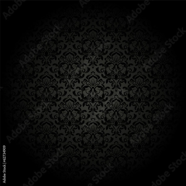 Obraz damask pattern. vector seamless wallpaper. flower background