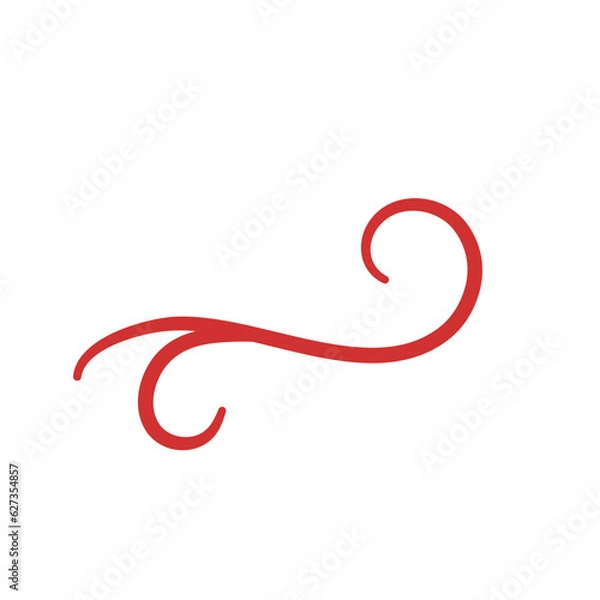 Obraz Red Swirls Swoosh Vector