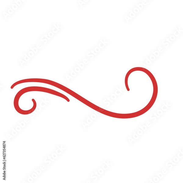 Obraz Red Swirls Swoosh Vector