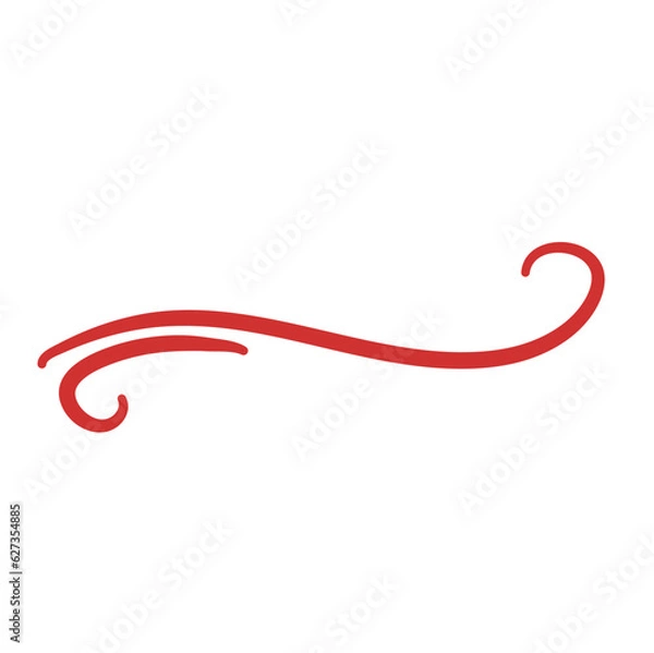 Obraz Red Swirls Swoosh Vector