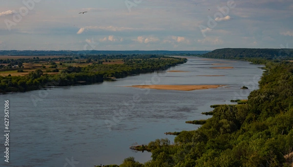 Fototapeta Rzeka, wisła, dal, widok, podróż, zakręt