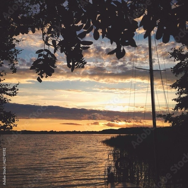 Fototapeta Zachód nad jeziorem