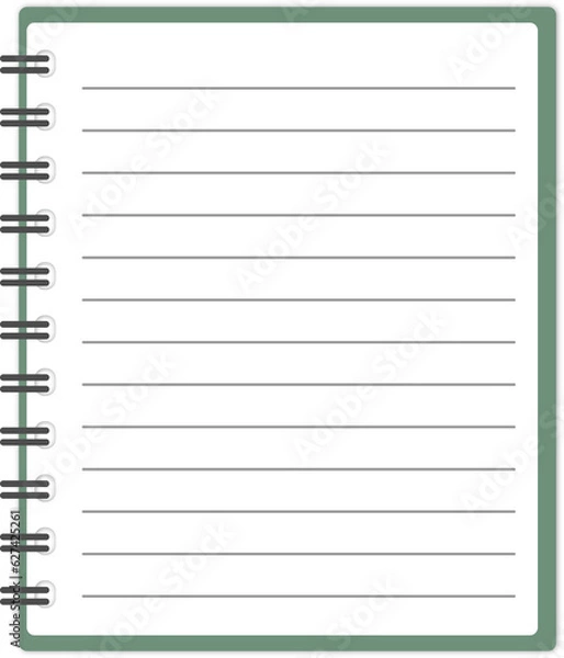 Obraz Isolated Blank Lined Spiral Notebook