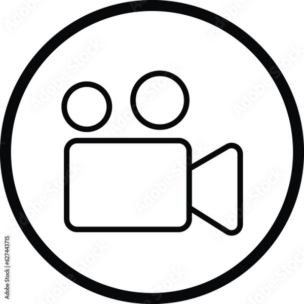 Obraz Video camera icon. Cinema camera icon. Film camera, Movie camera icon. logo isolated sign symbol - high quality black style