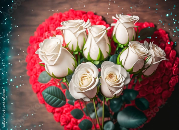 Obraz white roses close-up