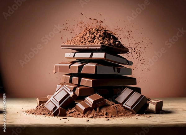 Obraz Milk chocolate pieces